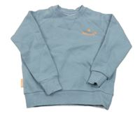 Modrošedá mikina s nápisem VON RIKE