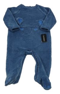 Nové - tmavomodrá plyšová kombinéza se sloníkem St. Bernard