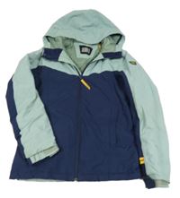 Tmavomodro-olivovošedá šusťáková zimní lyžařská bunda s kapucí O´neill