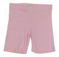 Světlerůžové žebrované legínové kraťasy F&F