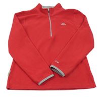 Červená fleecová funkční mikina s logem TRESPASS