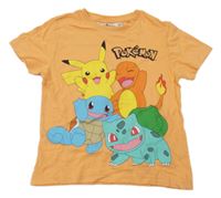 Oranžové tričko s pokémony PRIMARK