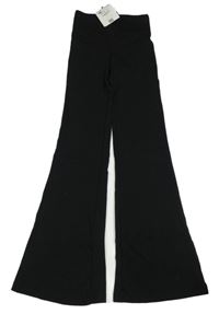 Nové - černé flare teplákové kalhoty Bershka