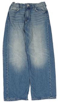 Modré loose fit waist rifle H&M