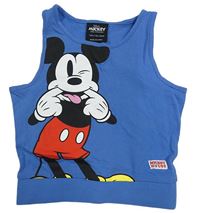 Modrý crop top s Mickeym Disney