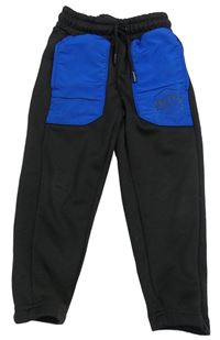 Černo-modré tepláky s šusťákem Primark