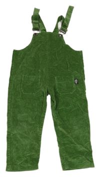 Zelené manšestrové laclové kalhoty