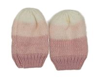 Růžovo-bílé rukavice Nutmeg