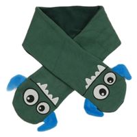 Zelená šála s příšerkami Tu