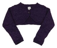 Fialové třpytivé svetrové bolerko C&A
