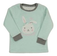 Mátová chlupatá pyžamová mikina s králíkem Kiki&Koko