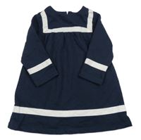 Tmavomodré teplákové šaty s pruhy Next