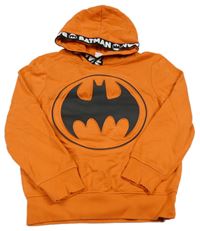 Oranžová mikina s 3D logem Batmana a kapucí C&A
