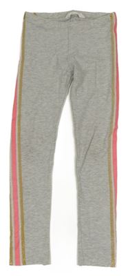 Šedé melírované legíny s pruhy H&M