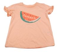 Neonově oranžové tričko s melounem C&A