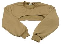 Hnědá crop mikina Shein