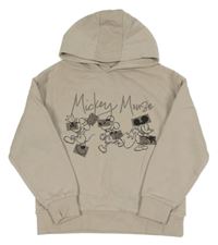 Béžová mikina s Mickeym a kapucí Primark