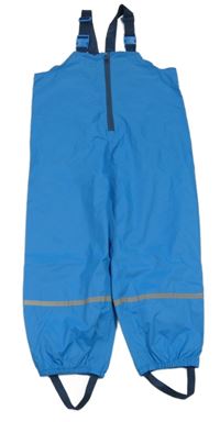 Modré šusťákové nepromokavé laclové kalhoty Impidimpi