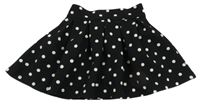 Černá žebrovaná puntíkatá sukně St. Bernard