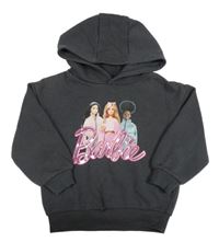 Antracitová mikina s Barbie a kapucí Primark