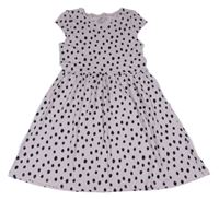 Světlerůžové puntíkaté bavlněné šaty H&M