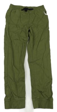 Khaki plátěné cuff kalhoty Little Kids