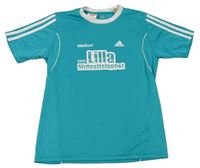 Zelené sportovní funkční tričko s nápisem a logem Adidas