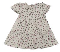 Bílo-růžové květované šaty zn. Primark