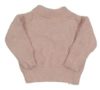 Světlerůžový chlupatý svetr Pep&Co