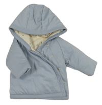 Světlemodrá zateplená zavinovací mikina s kapucí Next