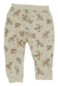 Smetanové vzorované tepláky s Bambim Primark