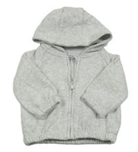 Šedá melírovaná propínací mikina s kapucí Primark