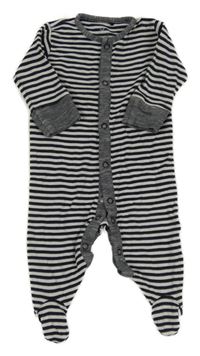 Tmavomodro-bílý pruhovaný overal Next