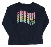 Tmavomodré triko s nápisy M&S