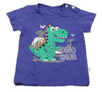 Fialové tričko s dinem 