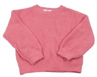 Růžový pletený svetr H&M