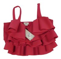 Nové - růžový vrstvený cop top River Island