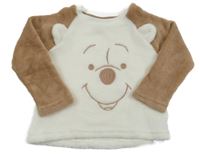 Bílo-hnědá chlupatá mikina s Púem Primark