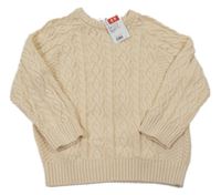 Nové - smetanový vzorovaný svetr H&M