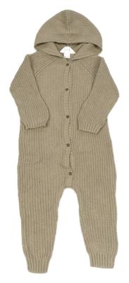 Béžová pletená kombinéza s kapucí H&M
