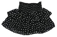Černá puntíkatá lehká sukně H&M