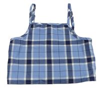 Modro-bílý kostkovaný crop top zn. George
