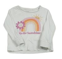 Bílé triko s duhou C&A