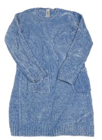 Světlemodré žinylkové šaty C&A