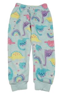 Světlemodré plyšové tepláky s diny Matalan