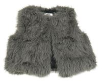 Šedá kožešinová podšitá vesta Primark