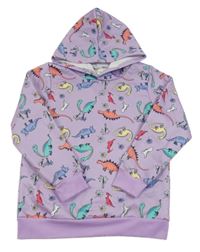 Fialová mikina s diny a kapucí 