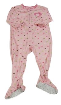 Růžovo-barevný overal se srdíčky Carter's