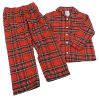 Červeno-zelené kostkované pyžamo H&M