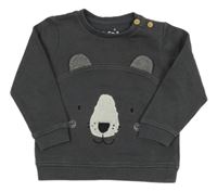 Antracitová mikina s medvědem F&F